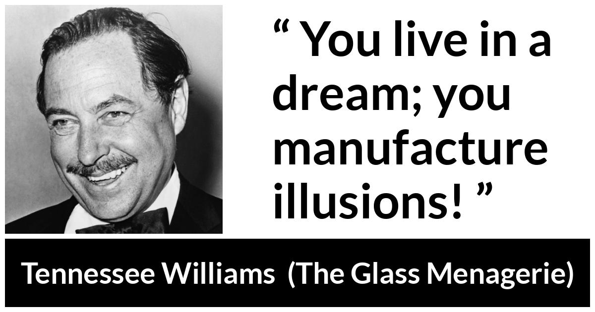 a summary of the glass menagerie by tennessee williams Tennessee williams’ classic play, the glass menagerie, was an extension of the expressionism that came out of europe in the early 20th century in essence, expressionism interprets the world through the artist’s internal, subjective lens, not as an objective reflection of reality. a summary of the glass menagerie by tennessee williams Tennessee williams’ classic play, the glass menagerie, was an extension of the expressionism that came out of europe in the early 20th century in essence, expressionism interprets the world through the artist’s internal, subjective lens, not as an objective reflection of reality.
