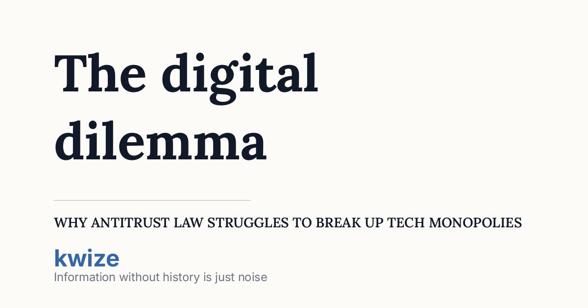 The digital dilemma: Why antitrust law struggles to break up tech ...
