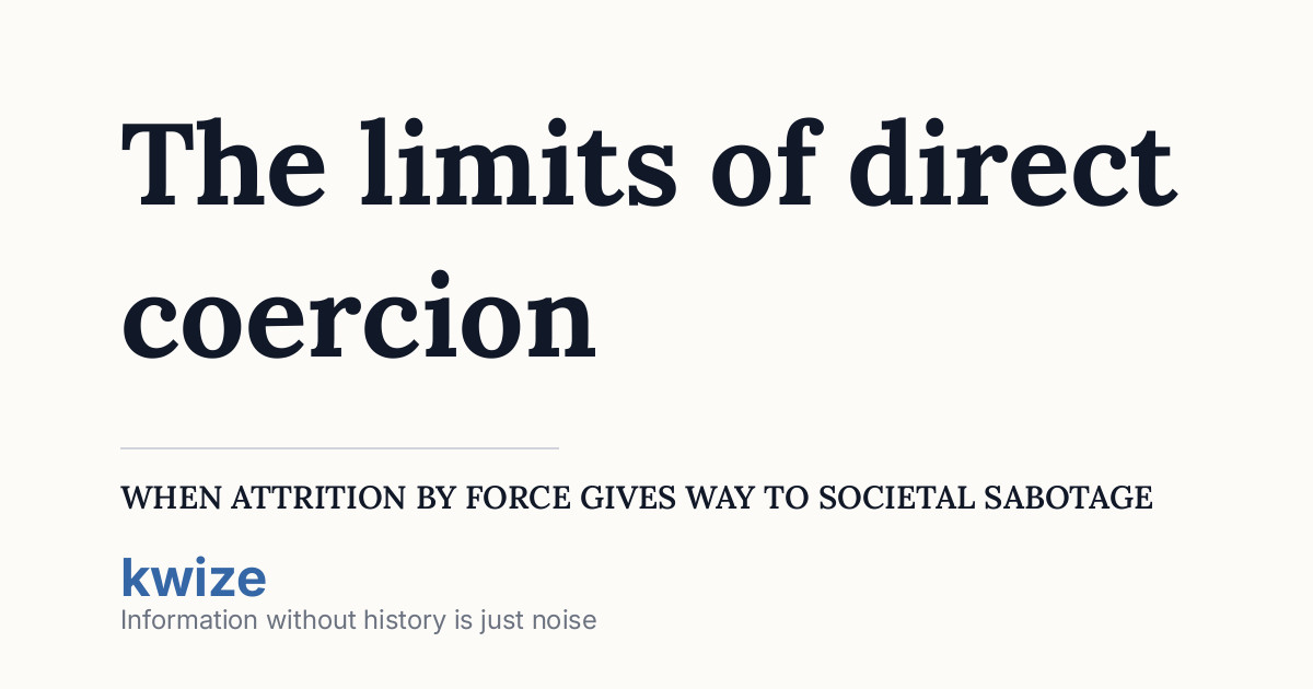 The limits of direct coercion: When attrition by force gives way to ...