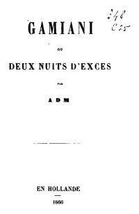 Image de Gamiani ou deux nuits d’excès