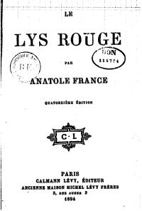 Image de Le Lys rouge