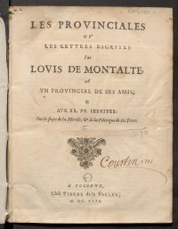 Image de Lettres Provinciales