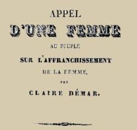 Portrait de Claire Démar