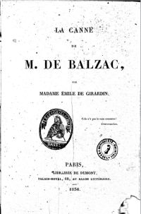 Image de La canne de M. de Balzac