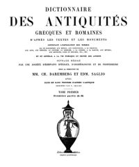 Image de Dictionnaire des antiquités grecques et romaines