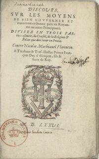 Image de Discours sur les moyens de bien gouverner