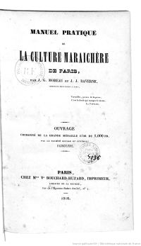 Image de Manuel pratique de la culture maraîchère de Paris