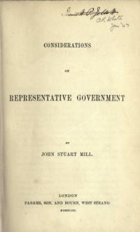 Image de Considerations on Representative Government