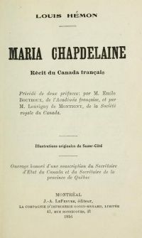 Image de Maria Chapdelaine