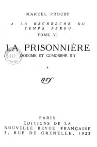 Image de La Prisonnière