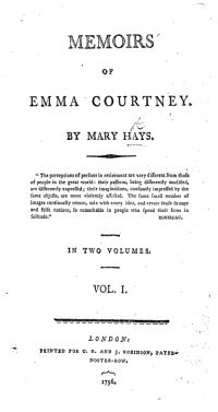 Image de Memoirs of Emma Courtney