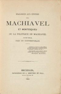 Image de Dialogue aux enfers entre Machiavel et Montesquieu