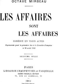 Image de Les affaires sont les affaires