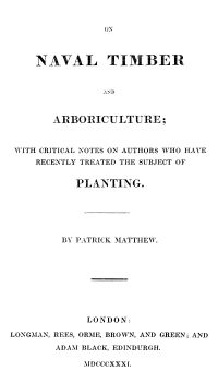 Image de On Naval Timber and Arboriculture