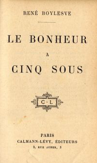 Image de Le bonheur à cinq sous
