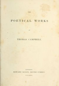Image de The Poetical Works of Thomas Campbell