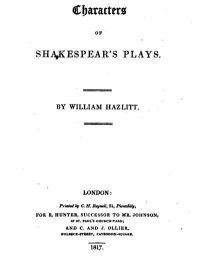 Image de Characters of Shakespear's Plays