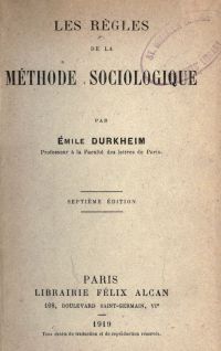 Image de Les Règles de la méthode sociologique