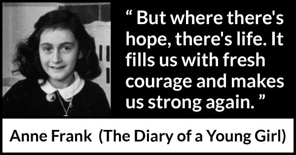 Anne Frank But Where There s Hope There s Life It Fills Anne Frank But Where There s Hope There s Life It Fills
