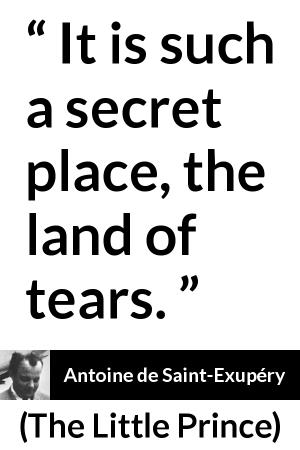 Antoine De Saint-Exupéry: “It Is Such A Secret Place, The...”