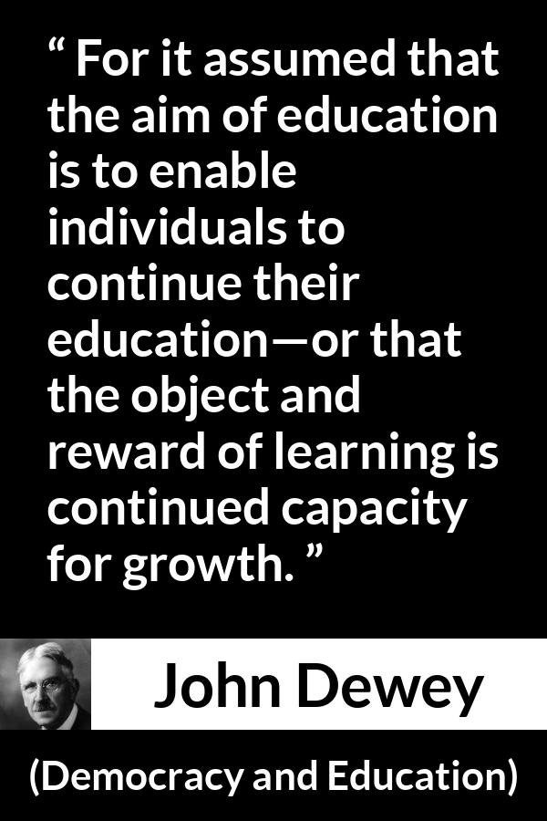 democracy of education john dewey