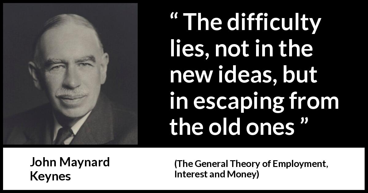 John Maynard Keynes quote about ideas from The General Theory of Employment...