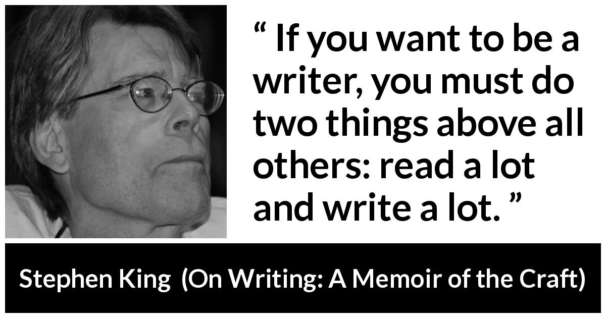 on writing stephen king avoid distractions