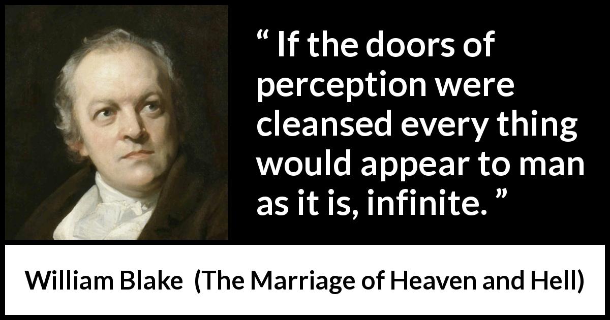 William Blake quote about infinity from The Marriage of Heaven and Hell 1a13202